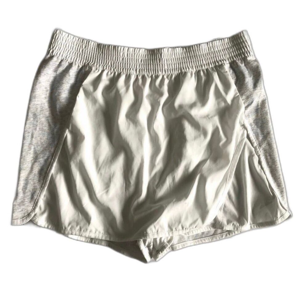 Nike Skort Shorts White / heather gray Pockets Skirt Athletic Sz Large EUC!